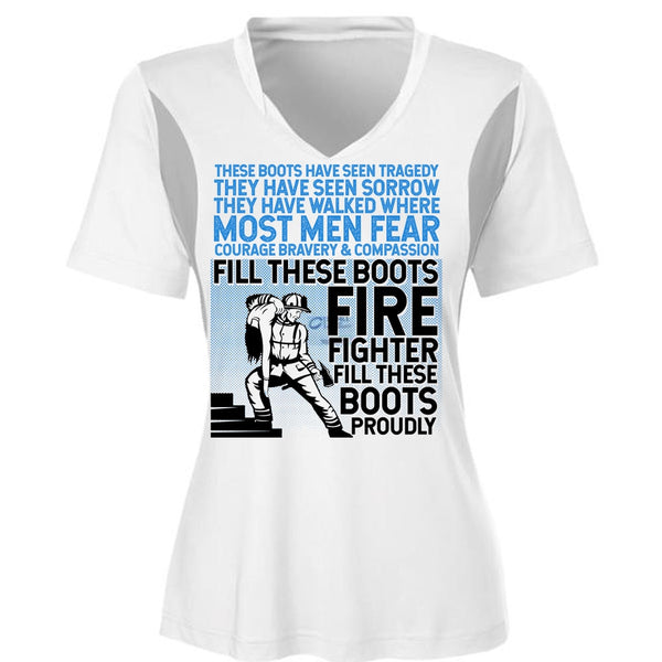 Firefighter Fill These Boots Proudly T Shirt, I Love Firefighter T Shirt, Awesome T-Shirts