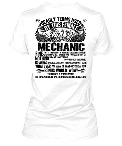 This Female Mechanic T Shirt, I Love Mechanic T Shirt