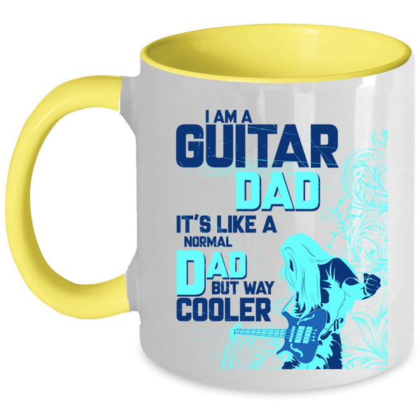 Cool Daddy Coffee Mug, I Am A Guitar Dad Accent Mug
