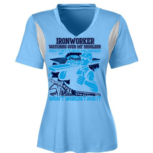Ironworker Watching Over My Shoulder T Shirt, I Love Ironworker T Shirt, Awesome T-Shirts