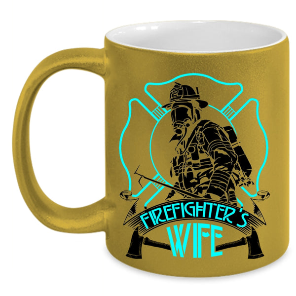 Cool Gift For My Wife Coffee Mug, Firefighter's Wife Accent Mug