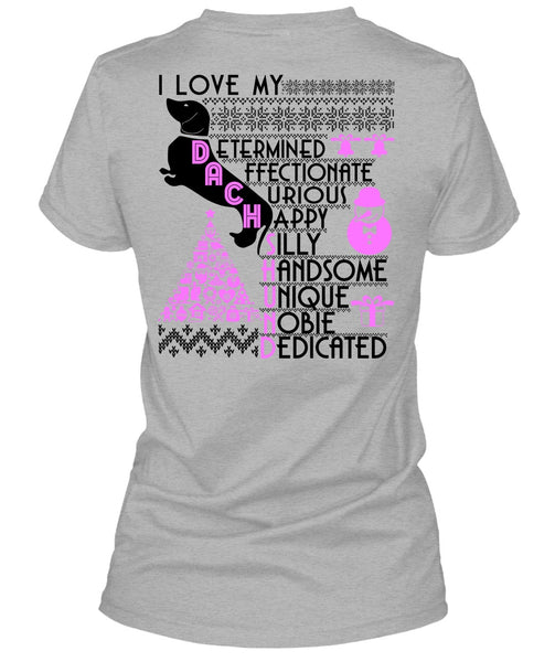 I Love My Dachshund T Shirt, I Love My Dog T Shirt