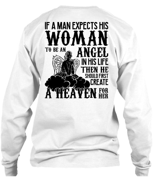 Woman To Be An Angel T Shirt, I Love Wife T Shirt