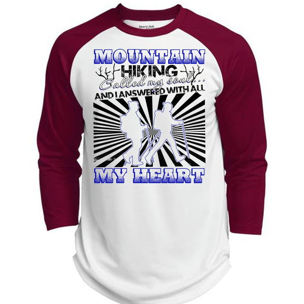 Mountain Hiking T Shirt, My Heart T Shirt, Awesome T-Shirts  (Polyester Game Baseball Jersey)