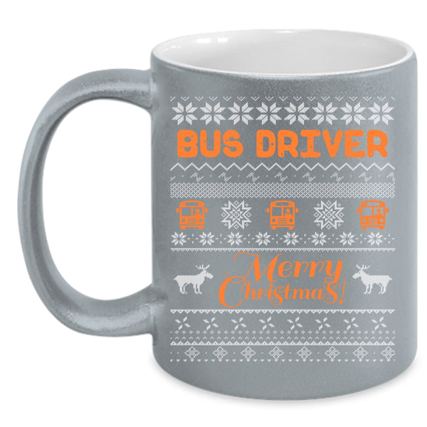 Bus Driver Coffee Mug, Merry Christmas Coffee Cup