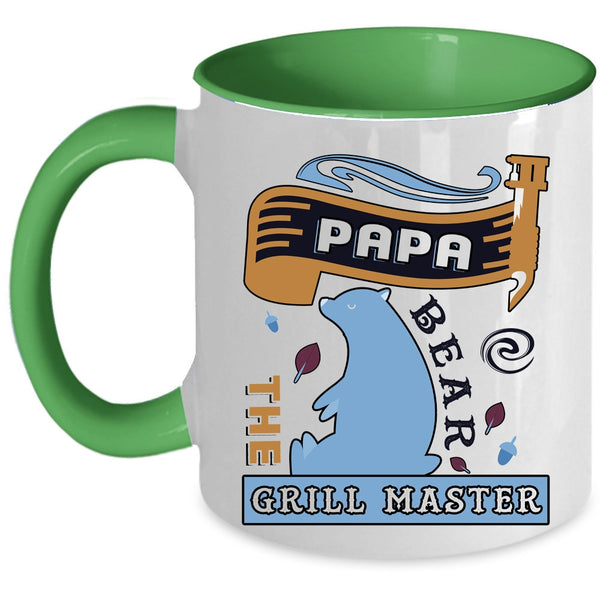 Awesome Papa Bear Coffee Mug, Papa Bear The Grill Master Accent Mug