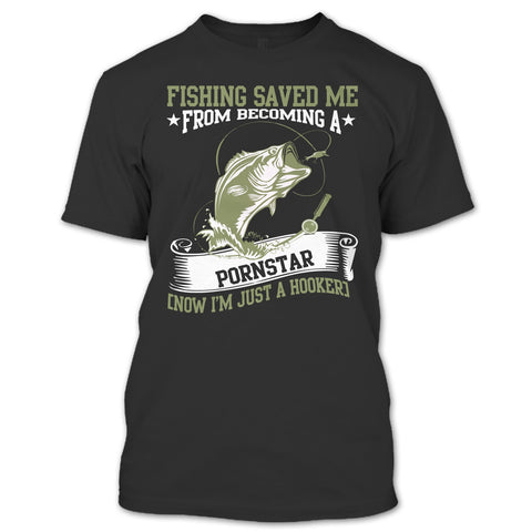 A black t-shirt with the shopify logo