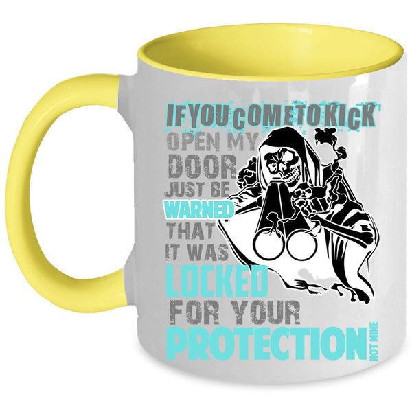 Funny Coffee Mug, It Was Locked For Your Protection Not Time Accent Mug