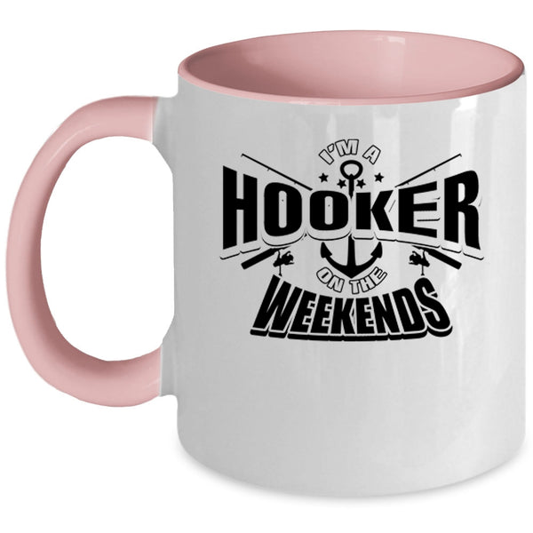 Funny Fishing Coffee Mug, I'm Fishing On The Weekends Accent Mug
