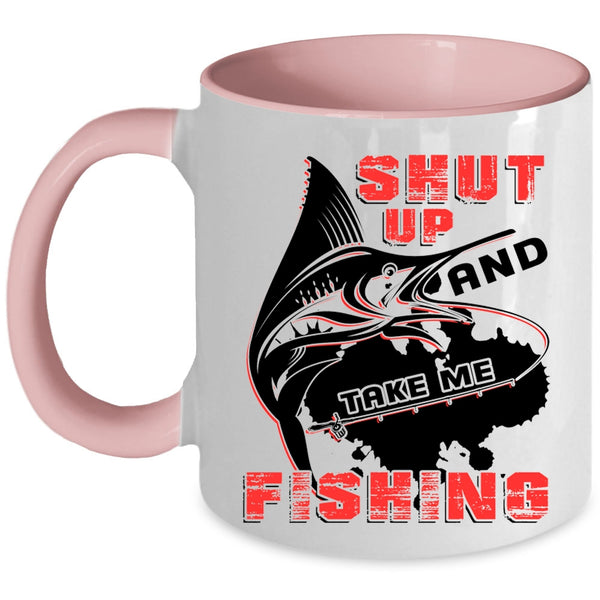 Cool Fisher Coffee Mug, Take Me Fishing Accent Mug