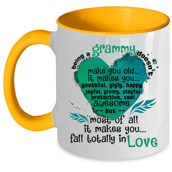 makes You Fall In Love Coffee Mug, Being A Grammy Accent Mug