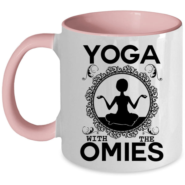 Gift For Yoga Teacher Coffee Mug, Yoga With The Omies Accent Mug