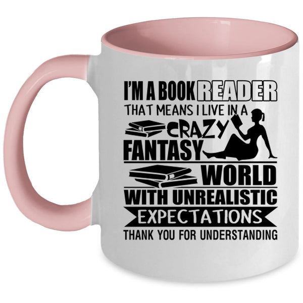 Cute Gift For Booker Coffee Mug, I'm A Book Reader Accent Mug