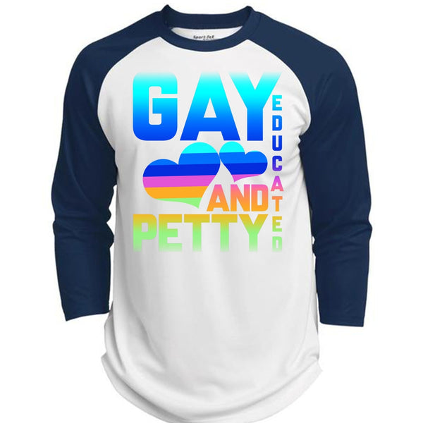 Gay Educated And Petty T Shirt, Being A Gay T Shirt, Awesome T-Shirts  (Polyester Game Baseball Jersey)