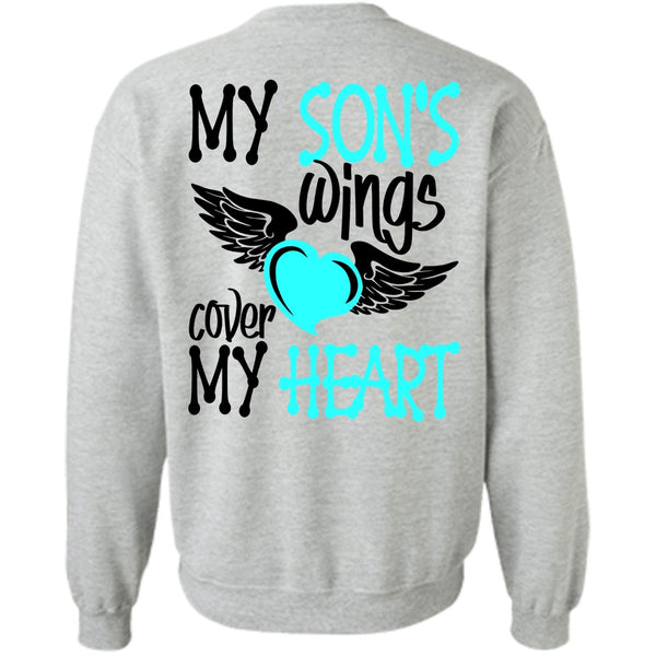 I Love Son T Shirt, My Son's Wings Cover My Heart Sweatshirt