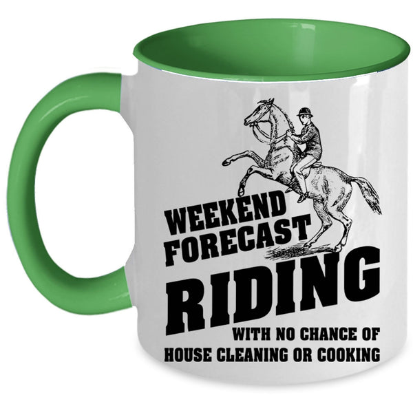 Outdoor Coffee Mug, Weekend Forecast Riding Accent Mug