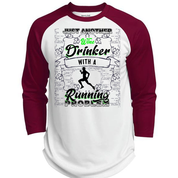 Just Another Wine Drinker T Shirt, I Love Running T Shirt, Awesome T-Shirts  (Polyester Game Baseball Jersey)