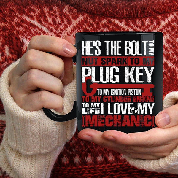 To My Life I Love My Mechanic Coffee Mug, Cute Mechanic's Wife Coffee Cup