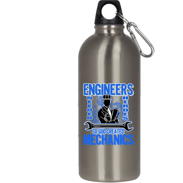 God Created Mechanics 20 oz Stainless Steel Bottle,Funny Gift For Mechanics Outdoor Sports Water Bottle
