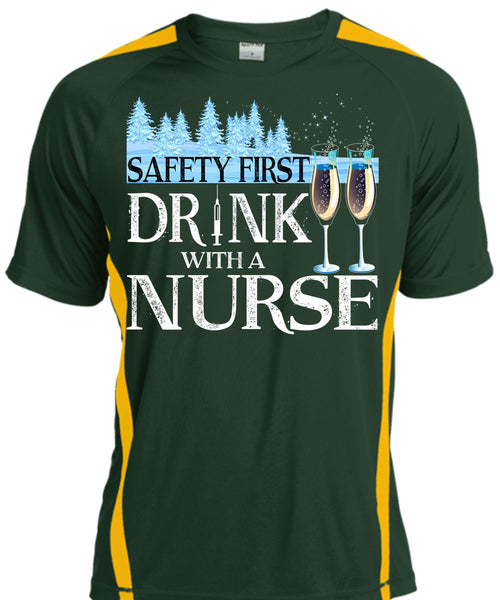 Safety First Drink With A Nurse T Shirt, I Love Christmas T Shirt, Cool Shirt
