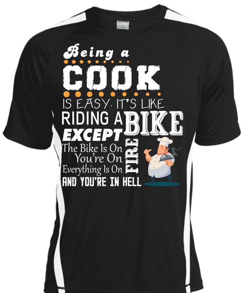 A black t-shirt with the shopify logo