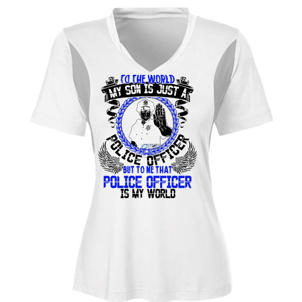 Police Officer Is My World T Shirt, I Love Police T Shirt, Awesome T-Shirts