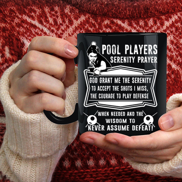 Pool Players Serenity Prayer Coffee Mug, Cool Sport Coffee Cup