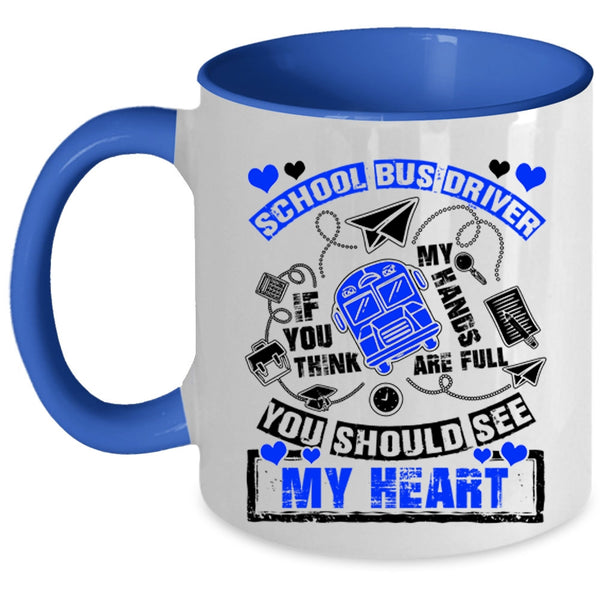 Cute Gift For Bus Driver Coffee Mug, School Bus Driver Accent Mug