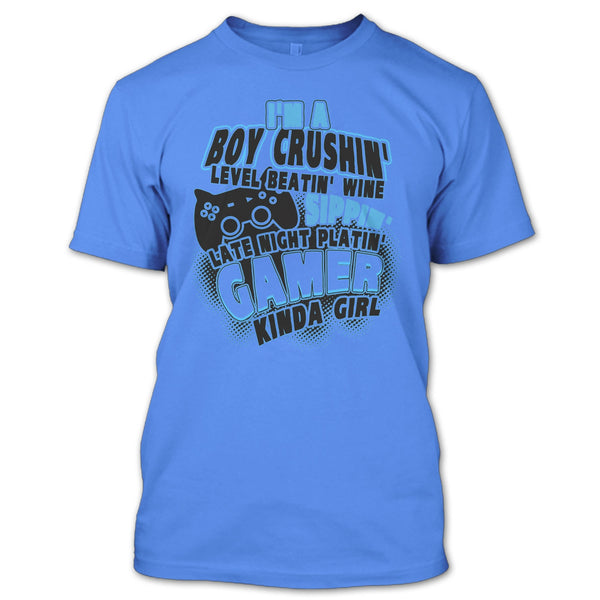 I'm A Boy Crushin' T Shirt, Coolest Gaming Girl T Shirt
