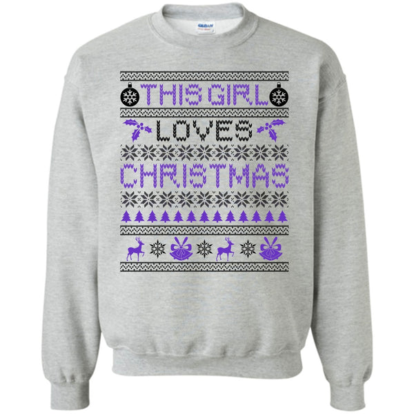 Awesome Merry Christmas T Shirt, This Girl Loves Christmas Sweatshirt