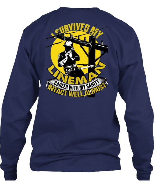 I Survived My Lineman T Shirt, I Love Lineman T Shirt