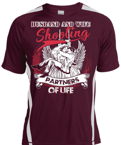 Husband And Wife Shooting Partners Of Life T Shirt, Being A Husband T Shirt, Cool Shirt