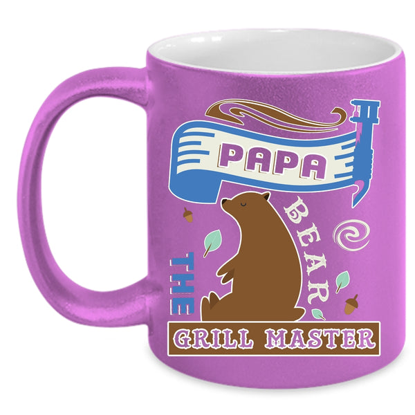 Papa Bear The Grill Master Coffee Mug, Awesome Papa Bear Coffee Cup