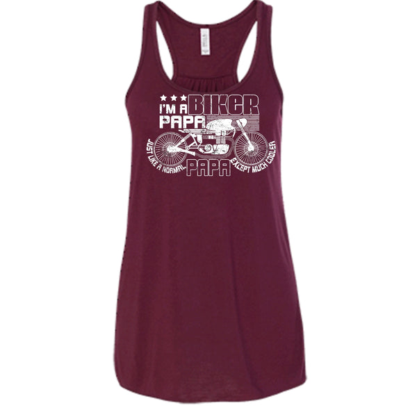 I'm A Biker Papa T Shirt, Papa Except Much Cooler Tank Top