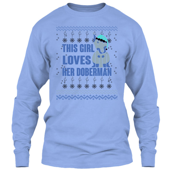 This Girls Loves Her Doberman T Shirt, Coolest Doberman Lover T Shirt