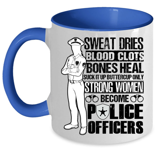 Awesome Husband Coffee Mug, Only Strong Men Become Police Officers Accent Mug
