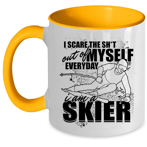 Funny Gift For Skier Coffee Mug, I Am A Skier Accent Mug