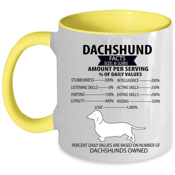 Dachshunds Owned Coffee Mug, Dachshund Accent Mug
