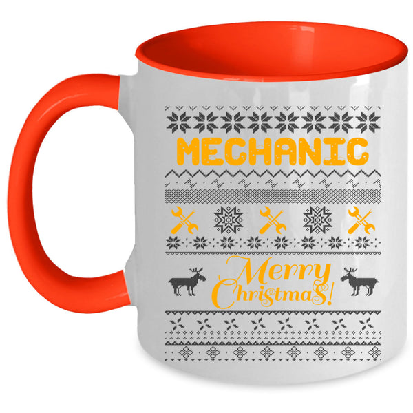 Merry Christmas Coffee Mug, Mechanic Accent Mug