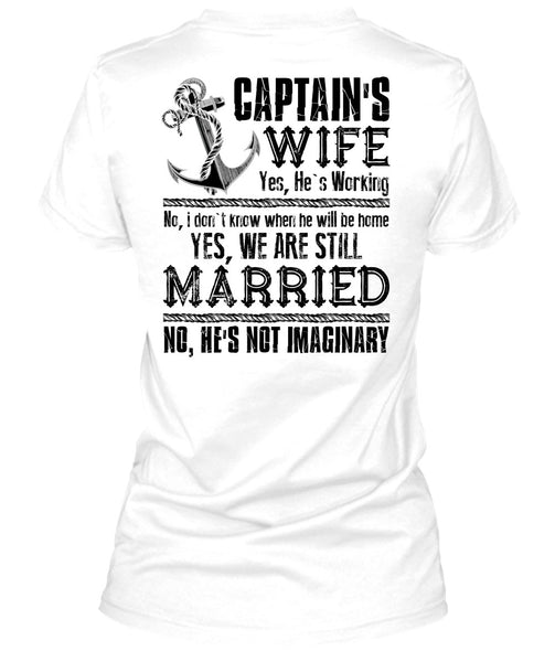 Captain's Wife T Shirt, I Love Husband T Shirt