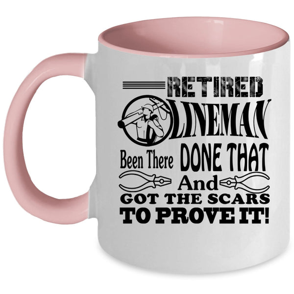 Gift For Retired Lineman Coffee Mug, Retired Lineman Accent Mug