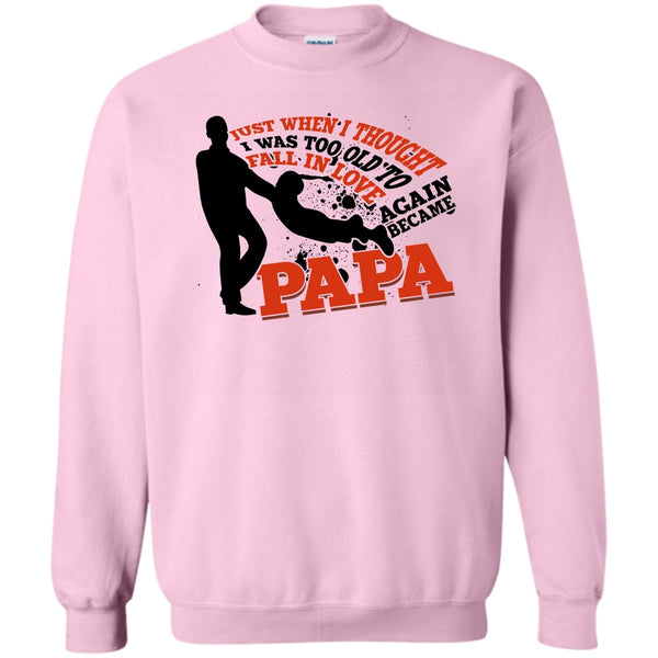 Coolest Papa Eve T Shirt, I Was Too Old To Fall In Love Again Sweatshirt