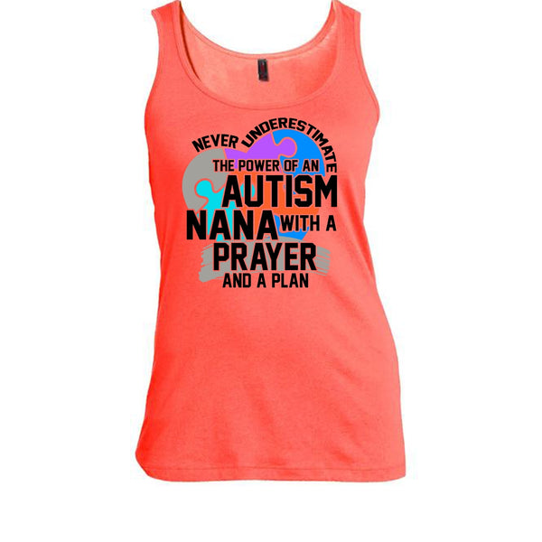Never Underestimate T Shirt, Coolest Autism Nana Tank Top
