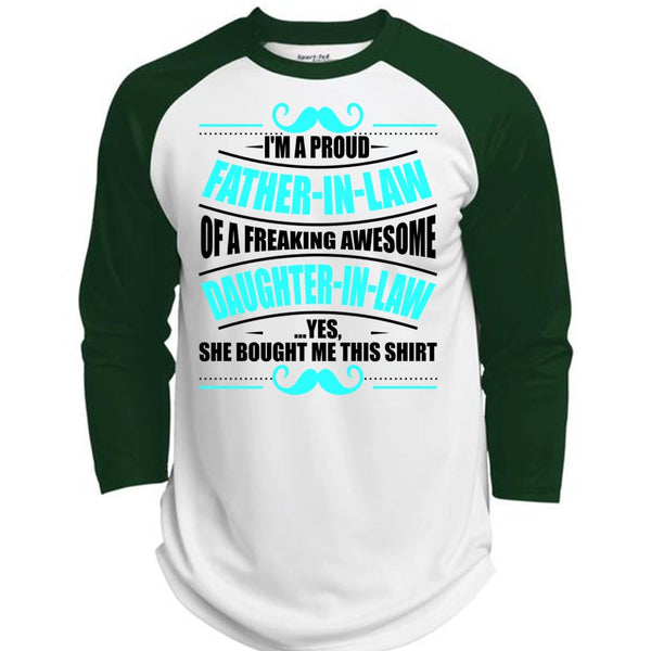 I'm A Proud Father In Law T Shirt, I Love Father T Shirt, Awesome T-Shirts  (Polyester Game Baseball Jersey)