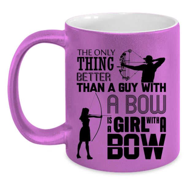 A Girl With A Bow Coffee Mug, Guy With A Bow Accent Mug