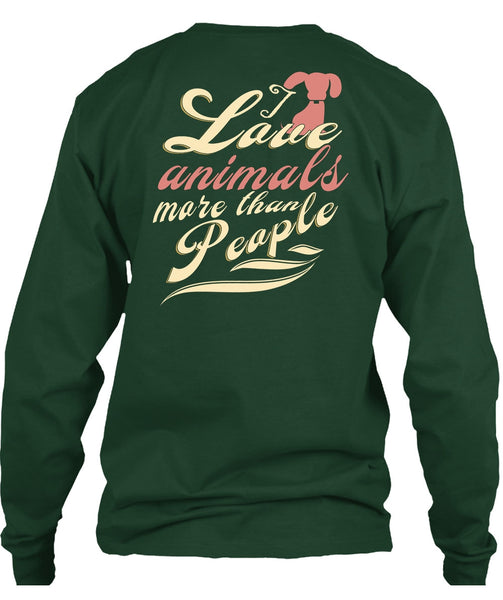 I Love Animal More Than People T Shirt, I Love Dogs T Shirt