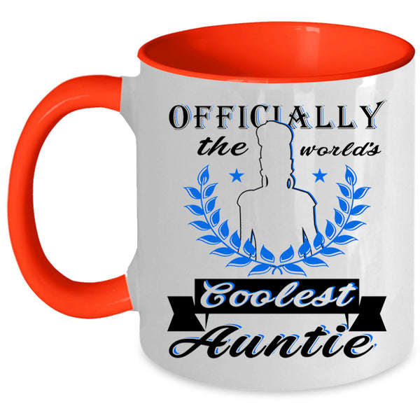 Coolest Auntie Coffee Mug, The Wprld's Coolest Auntie Accent Mug