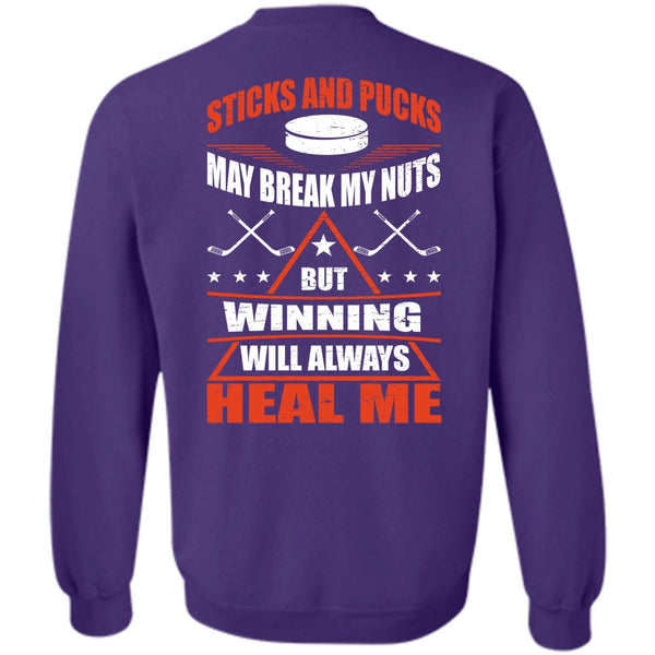Winning Will Always Heal Me T Shirt, I Love Hockey Sweatshirt