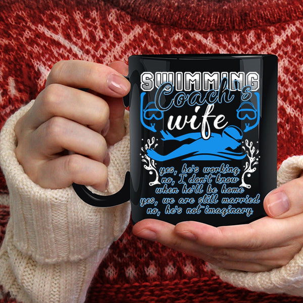 Swimming Coach's Wife Coffee Mug, Cool Just Married Coffee Cup