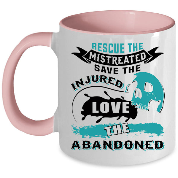Cool Nurse Coffee Mug, Rescue The Mistreated Save The Injured Accent Mug